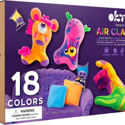 Arcilla Air para moldear figuras, no se pega a tus manos, se seca y endurece al aire en 24 horas.