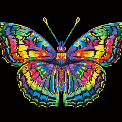 Manualidad Diamond Dotz Neón Mariposa