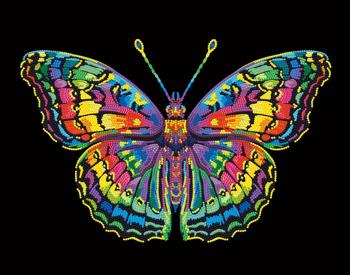 Manualidad Diamond Dotz Neón Mariposa