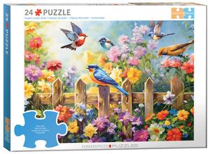 Puzzle 24 pzs.- Pájaros del jardín