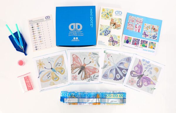 Mini Diamond Dotz 4-Mariposas