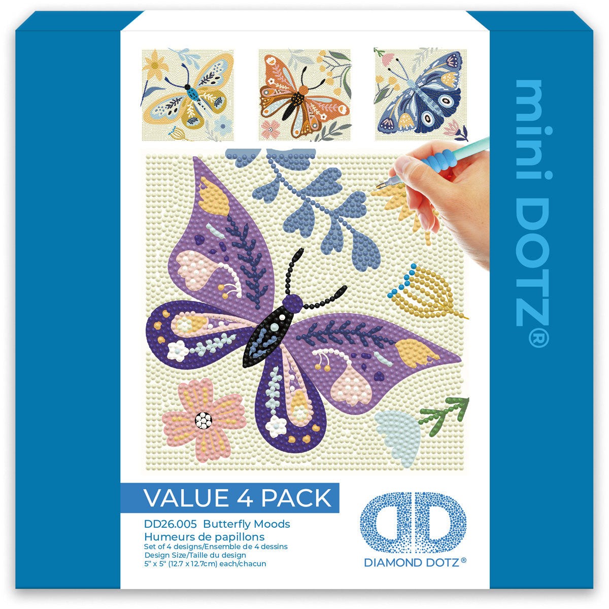 Mini Diamond Dotz 4-Mariposas