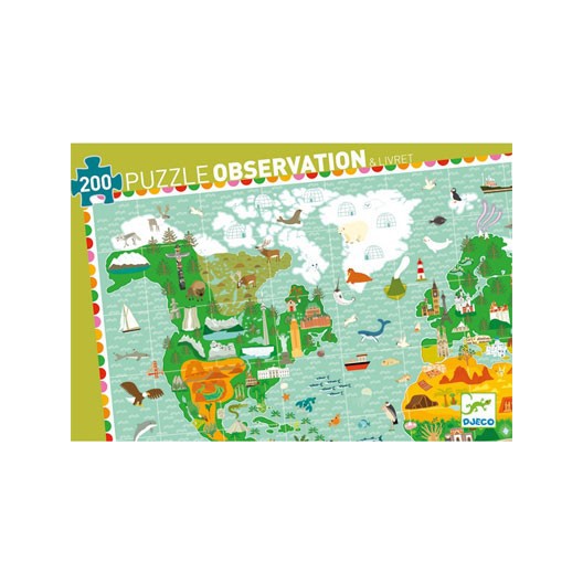 Puzzle de observación 200 pzs. La vuelta al mundo-Djeco