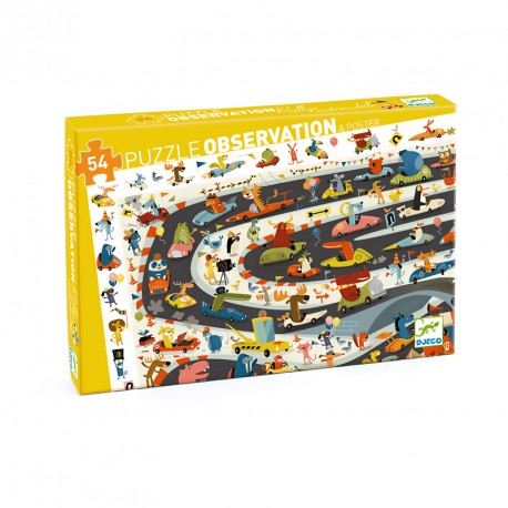Puzzle de observacion 54 pzs. Carrera -Djeco