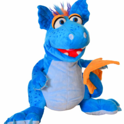 marioneta dragon azul