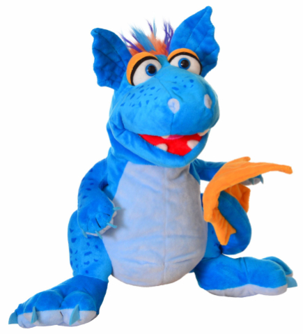 marioneta dragon azul