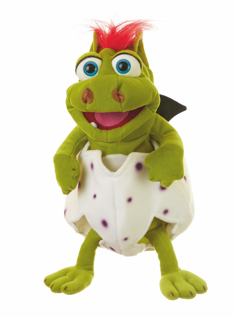 marioneta dragon con huevo
