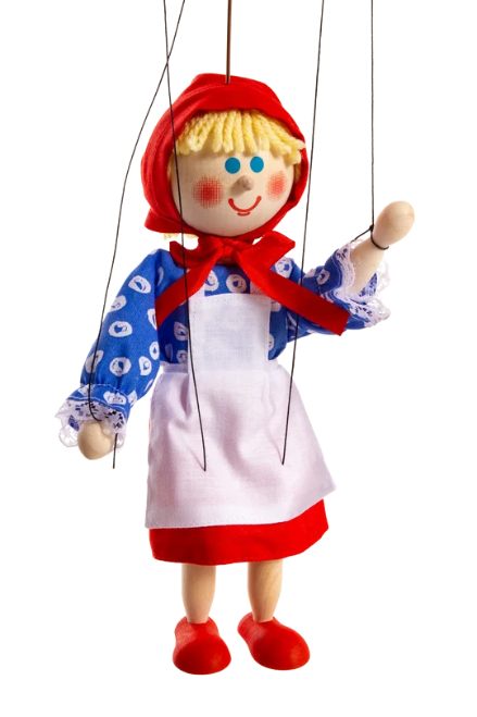 marioneta hilos caperucita