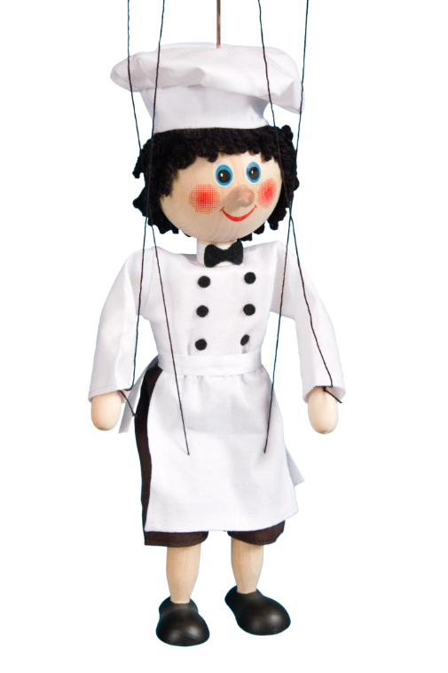 marioneta hilos cocinero