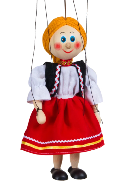 marioneta hilos niña bávara
