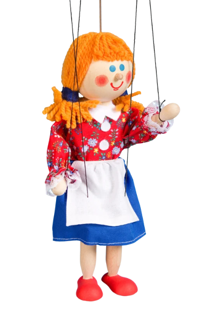 marioneta hilos niña