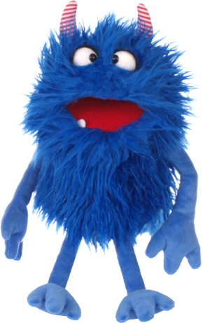 marioneta monstruo azul diablito 1