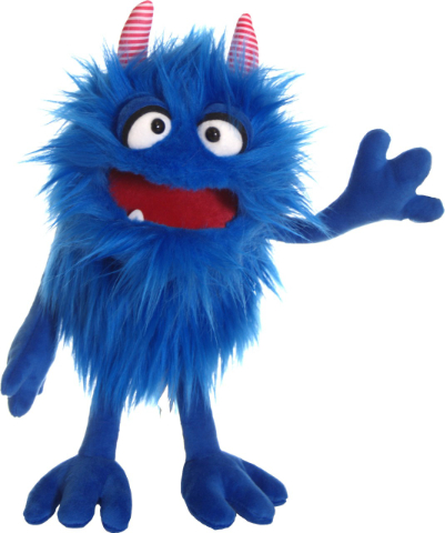 marioneta monstruo azul diablito